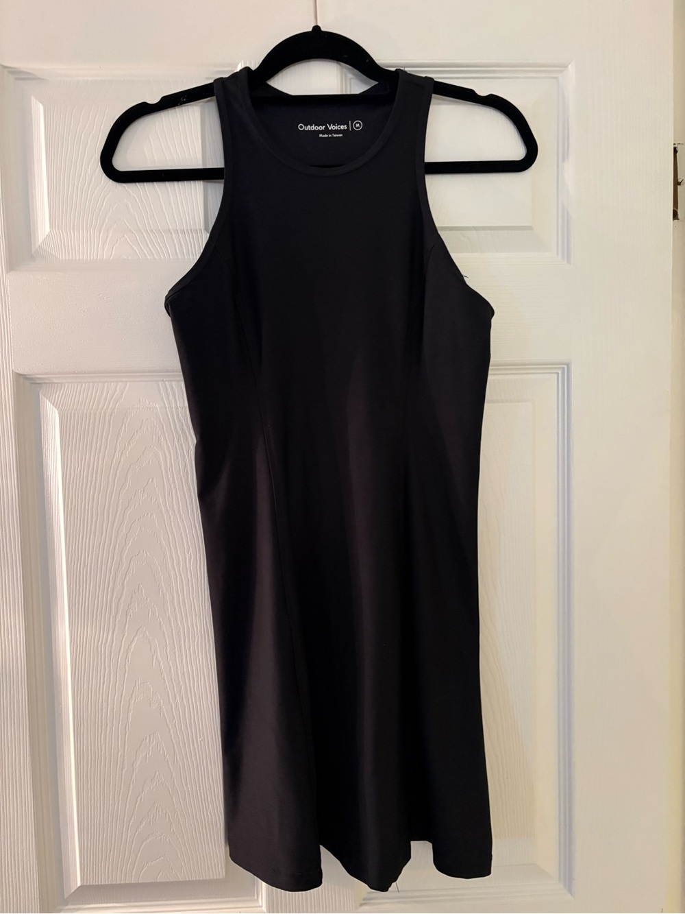 Outdoor Voices Black Sleeveless Midi Tank Dress